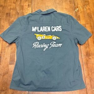 Hollister McLaren Formula 1 Racing Camp Shirt Mens L Boxy SS Embroidered F1